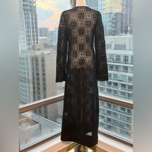 🆕 SIR THE LABEL 🧿 NWOT Rayure Long Sleeve Crochet Maxi Dress, Sz 2 US 6 - Picture 8 of 15